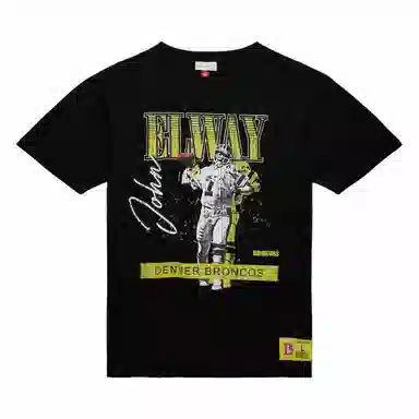 Mitchell Ness x NFL John Elway Denver Broncos Neon Pop Player T