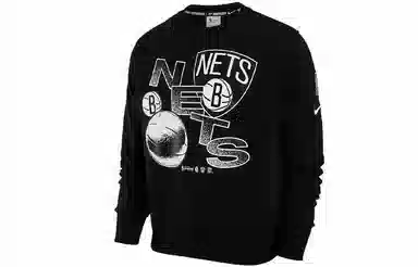 Nike NBA Courtside Brooklyn Nets Crew Sweatshirt Black