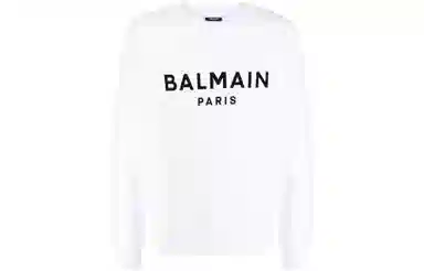 Balmain SS22 Logo Raglan Sweatshirt White