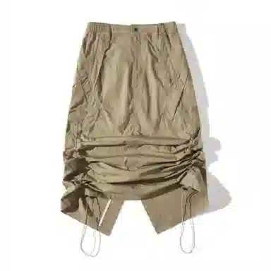 Lanqi Vintage Loose Fish Tail Skirt