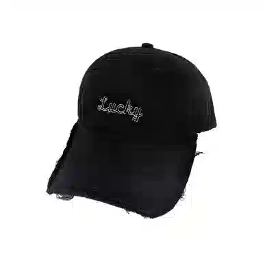 心水好物 做旧磨边字母大头围显脸小软顶宽檐 棉 鸭舌帽 男女同款情侣款