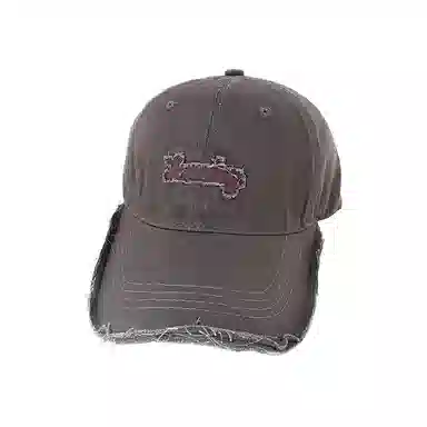 心水好物 做旧磨边字母大头围显脸小软顶宽檐 棉 鸭舌帽 男女同款情侣款