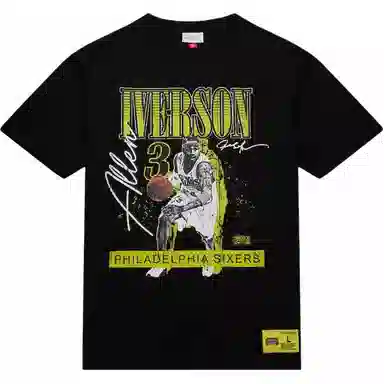 Mitchell Ness Allen Iverson Philadelphia 76ers Neon Pop Player T