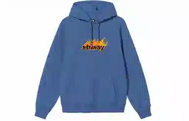 Stussy SS22 Flames Hood Logo