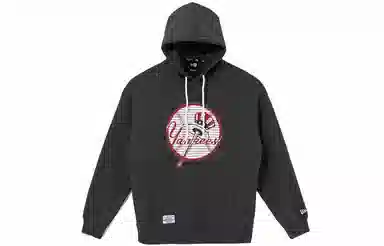 New Era MLB Logo Hoodie Charcoal