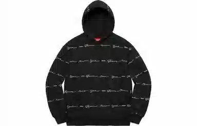 Supreme Script Stripe Hooded Sweatshirt