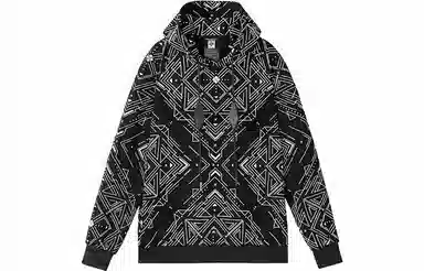 NORVINCY Geometric Print Hoodie