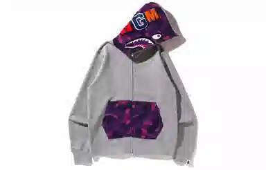 A BATHING APE Shark Full Zip Hoodie Color Camo SS22