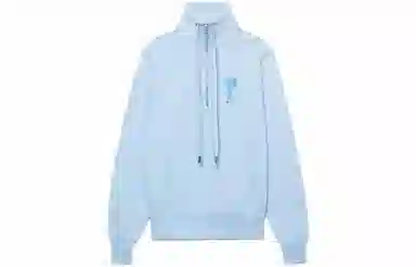 AMIPARIS SS22 Logo Half-Zip Pullover Blue