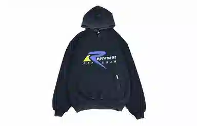 REPRESENT Logo Hoodie Black