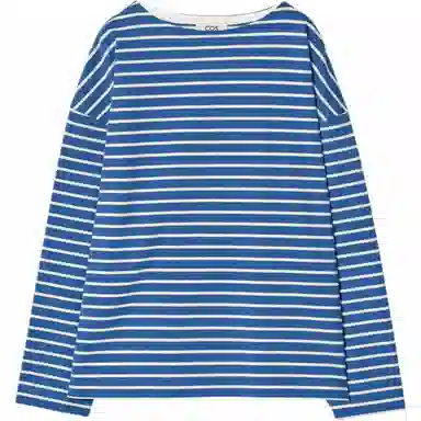 COS Striped Boatneck Long Sleeve Tee