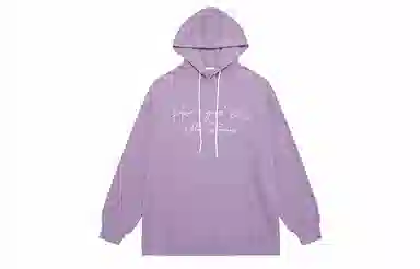 URBAN STANDARD Letter Embroidered Hoodie Purple