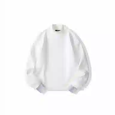 我是大卫 韩版拼接袖口基础潮流打底慵懒感半高领卫衣 男女同款