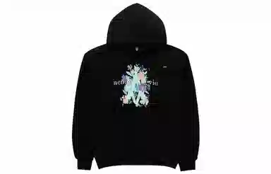 acme de la vieADLV A Logo Emblem Flower Essential Hoodie Black Logo