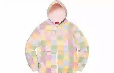 Supreme SS22 Week 17 Reverse Patchwork Zip Up Hooded Sweatshirt
