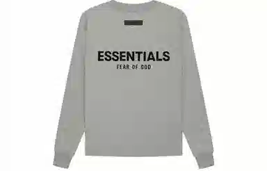 Fear of God Essentials SS22 Relaxed Crewneck Dark Oatmeal Logo