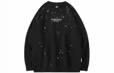 LAMLICKA Logo Print Sweatshirt Black