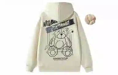 国际米兰足球俱乐部 涂鸦印花宽松休闲连帽套头学生运动户外内搭上衣重磅卫衣 男女同款