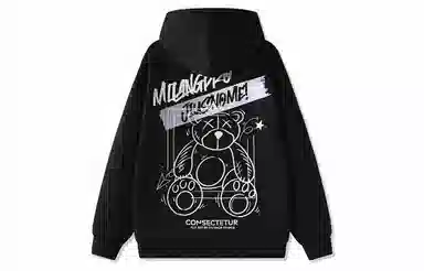 国际米兰足球俱乐部 涂鸦印花宽松休闲连帽套头学生运动户外内搭上衣重磅卫衣 男女同款