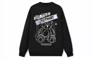 国际米兰足球俱乐部 涂鸦印花宽松休闲连帽套头学生运动户外内搭上衣重磅卫衣 男女同款