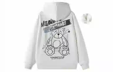 国际米兰足球俱乐部 涂鸦印花宽松休闲连帽套头学生运动户外内搭上衣重磅卫衣 男女同款