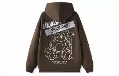 国际米兰足球俱乐部 涂鸦印花宽松休闲连帽套头学生运动户外内搭上衣重磅卫衣 男女同款