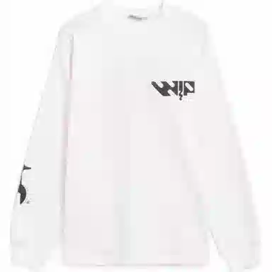 Carhartt WIP Logo Crewneck Long Sleeve White