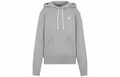Acne Studios Face Patch Hoodie Gray