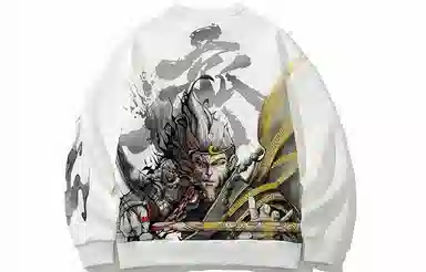 Kimura Sansha Shenmo Twin Saints Print Sweatshirt White