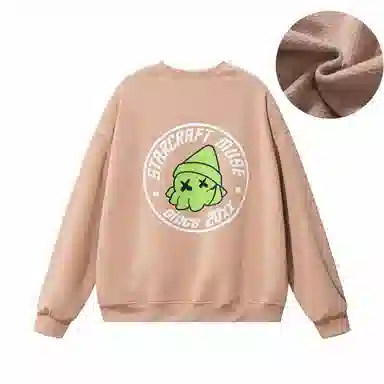 星际者 秋冬季保暖打底衫卡通章鱼图案字母印花卫衣 男女同款 加绒加厚可选