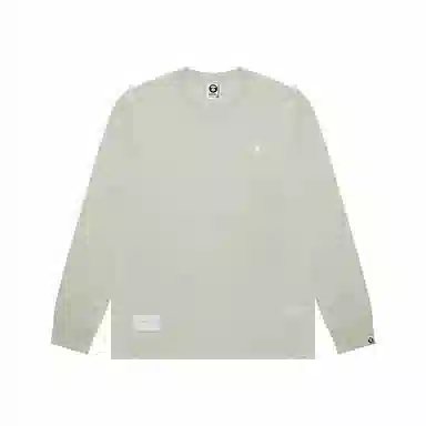 Aape FW24 Grey Crewneck Long Sleeve Tee