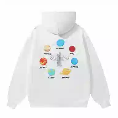 三体 二向箔系列 休闲防风重磅日常通勤保暖连帽落肩厚款卫衣 男女同款