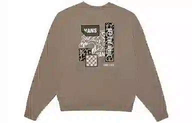 Vans FW22 Pullover Crewneck Sweatshirt Light Brown