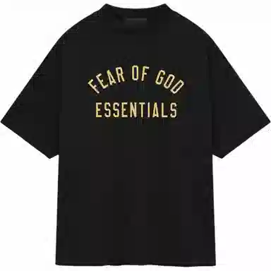 Fear of God Essentials Jersey Crewneck Tee Obsidian Black