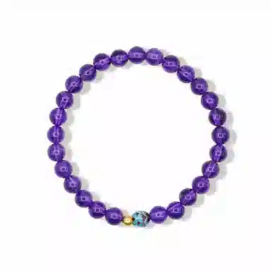 希遇 碧海汀兰 新中式国潮轻奢小众设计 日常通勤百搭 #好运 气质优雅 紫气东来天然 紫水晶 手串 男女同款情侣款