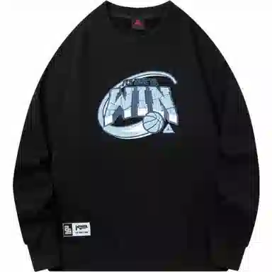 Peak Basketball Culture Series Crewneck Fleece Sweatshirt Black
