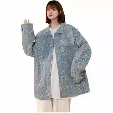 恒源祥 潮流帅气时尚牛仔外套 男款 蓝色