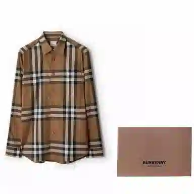 Burberry Check Shirt Brown