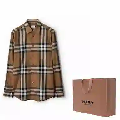Burberry Check Shirt Brown