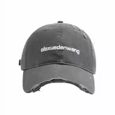 心水好物 字母 做旧破洞大头围显脸小宽帽檐大脸软顶 棉 鸭舌帽 男女同款情侣款