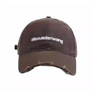 心水好物 字母 做旧破洞大头围显脸小宽帽檐大脸软顶 棉 鸭舌帽 男女同款情侣款