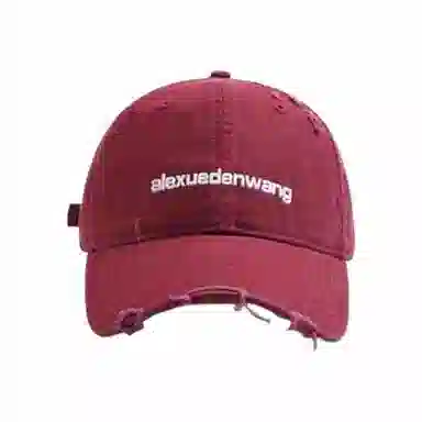 心水好物 字母 做旧破洞大头围显脸小宽帽檐大脸软顶 棉 鸭舌帽 男女同款情侣款