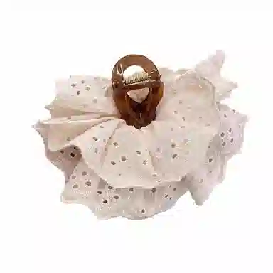 蒙妮 复古蕾丝花朵 树脂/布艺 抓夹发夹 男女同款情侣款