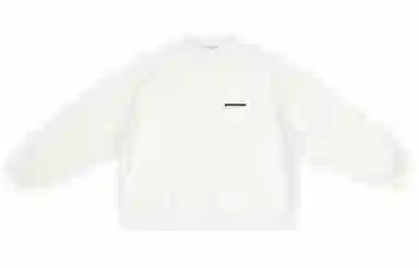 Balenciaga FW22 Logo Crewneck Sweatshirt Cream
