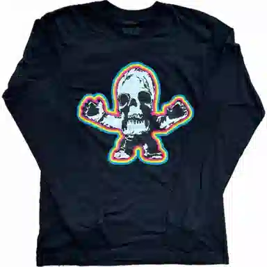 Chrome Hearts Skull Print Long Sleeve Tee Black