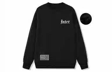 国际米兰足球俱乐部 重磅涂鸦字母印花宽松套头内搭学生户外美式嘻哈卫衣 男女同款