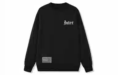 国际米兰足球俱乐部 重磅涂鸦字母印花宽松套头内搭学生户外美式嘻哈卫衣 男女同款