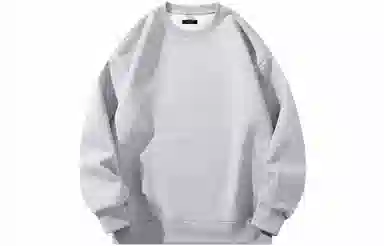 物质公式 美式街头纯色基础款打底衫宽松圆领垂感重磅螺纹休闲百搭长袖卫衣 男女同款