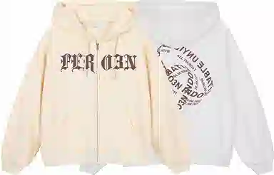 FREO3N SS23 Ring Retro Gothic Letter Print Hoodie