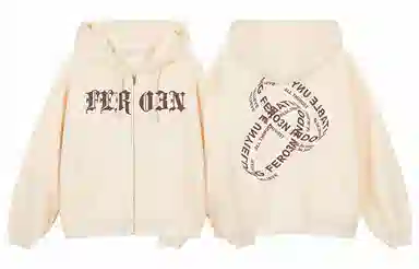FREO3N SS23 Ring Retro Gothic Letter Print Hoodie